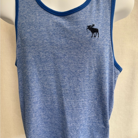 Abercrombie & Fitch Blue Tank Top with Moose Logo - Picture 1 of 3